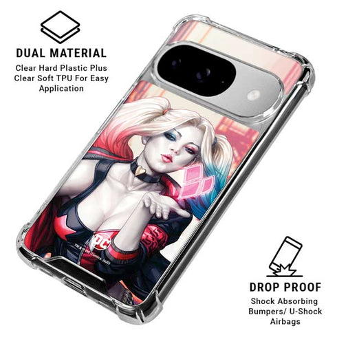DC Comics Harley Quinn Rebirth Cover #1 Legacy Color Variant Art by Art Germ Google Pixel 10 Clear Case